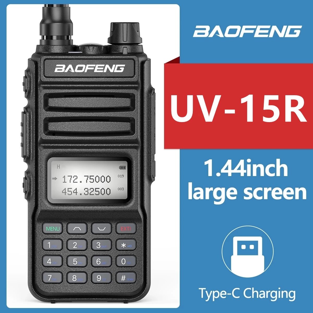 duck Do not stereo Baofeng UV-15R Walkie Talkie 10W High Power 999 Channels Dual Band UHF VHF  Radios Transmitter USB Charger Two Way Radio Sale - Banggood USA-arrival  notice-arrival notice