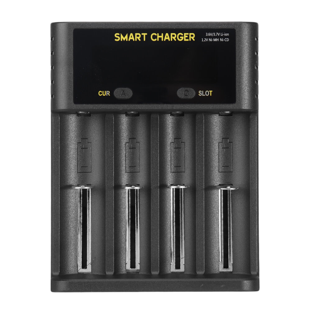 4-Slot Smart Battery Charger LED indicator For 18650 Li-ion Rechargeable Battery 