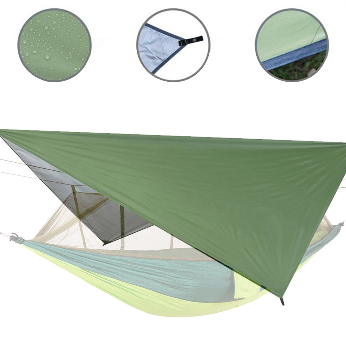 IPRee® 122x122 дюймовый наружный тент для патио, водонепроницаемый, палатка для кемпинга, пикник, многофункциональный навес от солнца