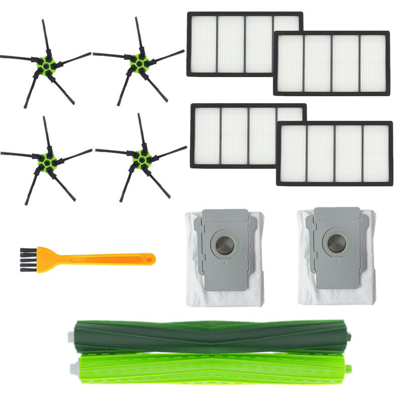 

13pcs Replacements for iRobot Roomba S9 Vacuum Cleaner Parts Accessories HEPA Filters*4 Side Brushes*4 Main Brushes*2 Du