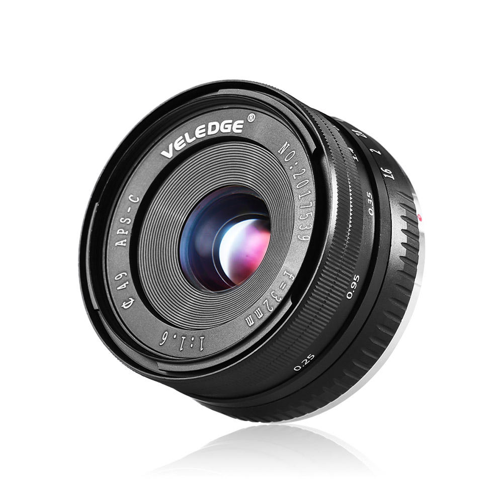 

VELEDGE 32mm F1.6 Large Aperture Manual Prime Fixed Lens APS-C for Sony E-Mount Digital Mirrorless Cameras NEX 3 NEX 3N
