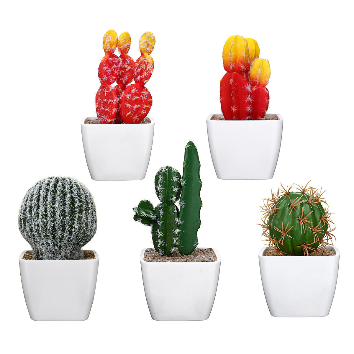 Het simuleren van Cactus-bonsai en het simuleren van creatieve auto-ornamenten van mock succulents p