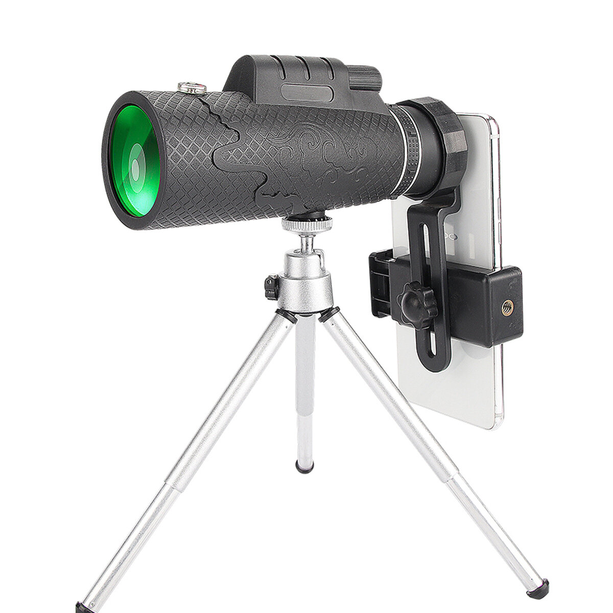 Telescópio monocular HD à prova d'água para a vida ao ar livre com tripés e zoom de 60X60 para telefone celular