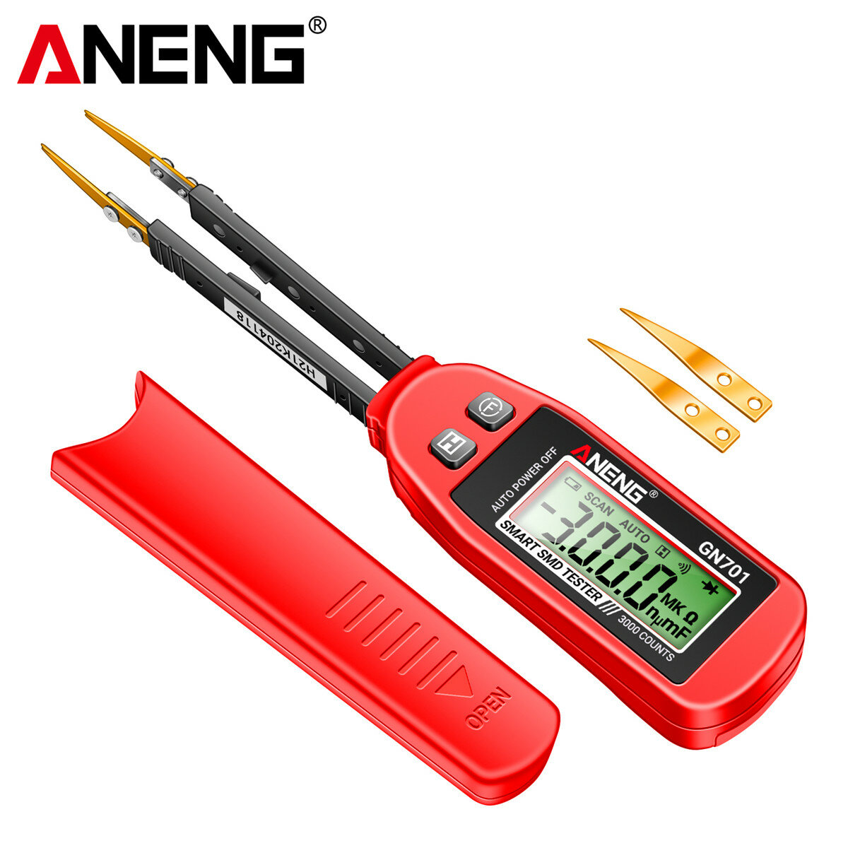 

ANENG GN701 High Precision Smart SMD Tester Handheld Component Analysis Resistor Capacitor Diode Testing Secure CAT II S