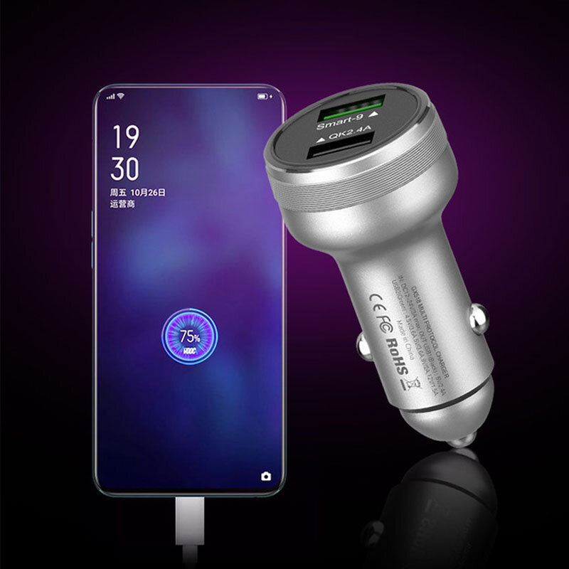 

Bakeey USB Car Charger QC3.0 PD Fast Charging For iPhone XS 11Pro Mi10 Note 9S