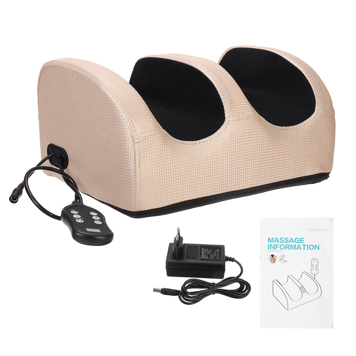 6 Levels 12V 24W Electric Foot Massager Calf Leg Air Compression Hot Compress Massage Machine Foot C