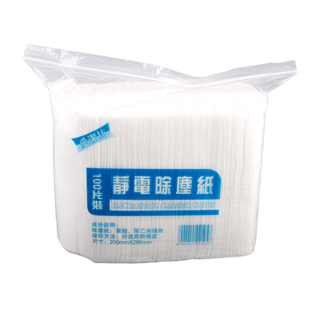 100pcs Disposable Electrostatic Dust Removal Papers Home Kitchen Bathroom Cleaning Cloth Dust Remova