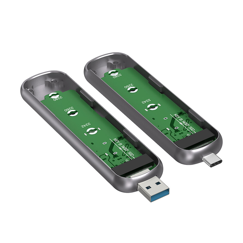 BlitzWolf®M.2 NGFF SATA SSD外部エンクロージャーBキーアルミニウム合金USB-C USB-A 5Gbps 2TB対応ソリッドステートドライブケースBW-SSDE4 BW-SSDE5