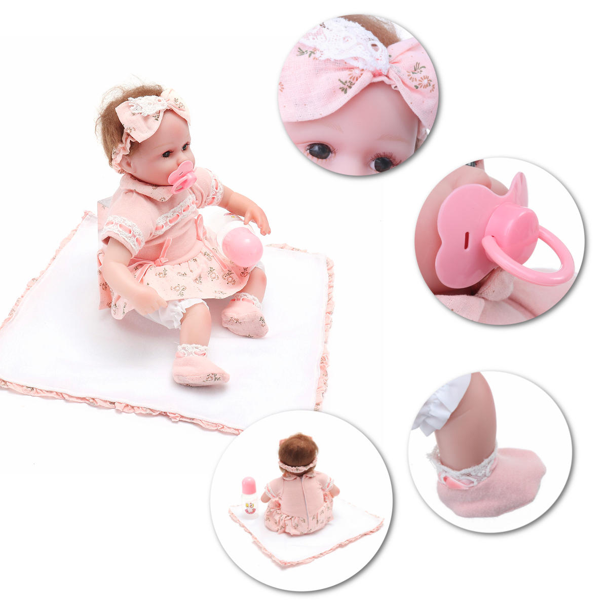 45CM Doll Reborn Babies Silicone Reborn Dolls Toys Realistic Lifelike Reborn Toys Babies Toys