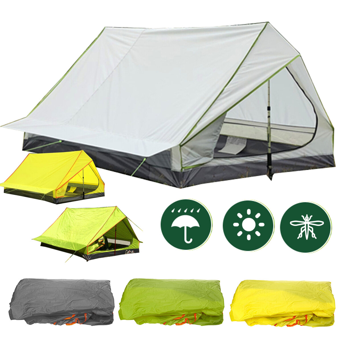Outdoor Ultralekki namiot z plecakiem, mniej przenośny namiot w kształcie litery A, wodoodporny i z filtrem przeciwsłonecznym, artykuły kempingowe