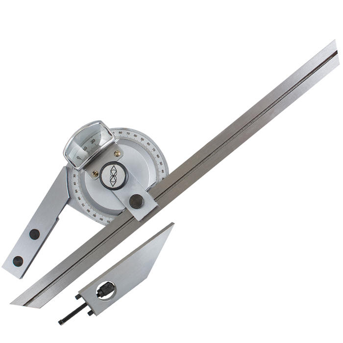 0 360Â° Stainless Steel Universal Bevel Protractor Angle Finder Angular Dial Ruler Goniometer with 300mm Blade