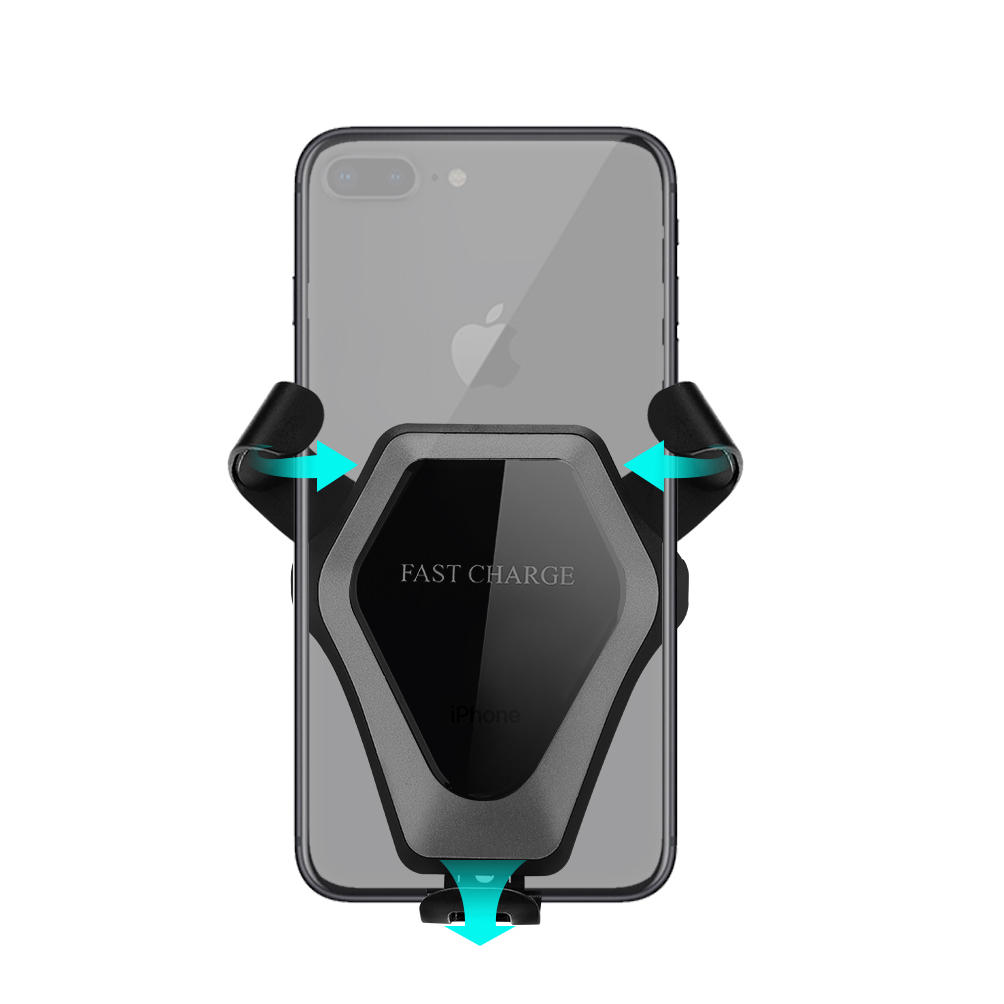 Bakeey Qi iPhone X S8のためのワイヤレスカーサッカーカップカップ通気マウントデスクトップホルダーファストチャージャーNote 8