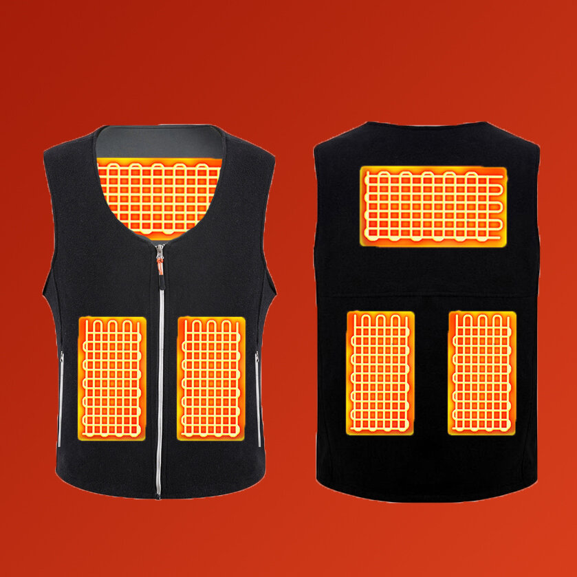 TENGOO Unisex Smart Heated Vest 3-Gears Heating USB Electric Thermal Vests 5-Places Heat Warmer Winter Clothing