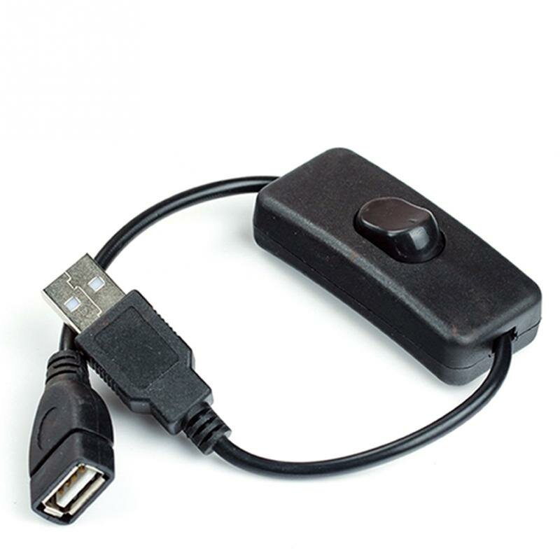 28 سنتيمتر USB كابل ذكر إلى أنثى التبديل على إيقاف كابل تبديل LED مصباح القوة تحويل بيانات إلكترونيات كابل
