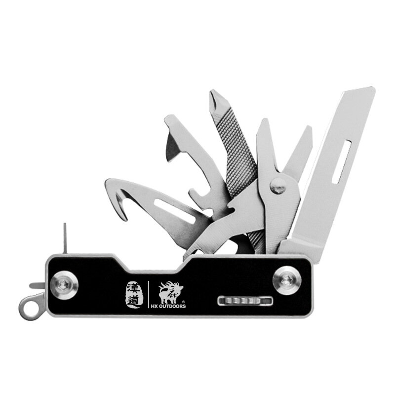 HX Outdoor 10-in-1 Folding Mini EDC Pocket Knife Survival Blade Scissors Screws Driver Hiking Camping Multi Tool