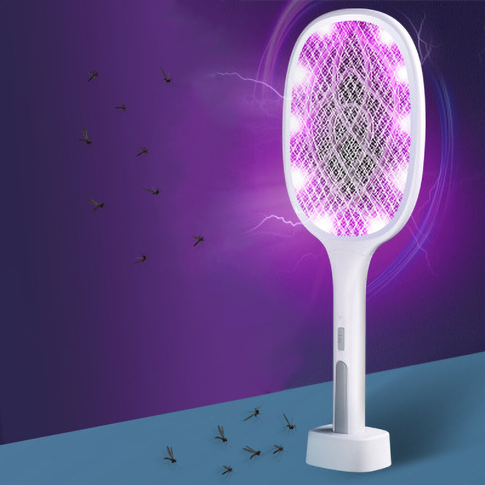 2 In 1 6/10 LED Mosquito Killer Lamp 3000V Electric Mosquito Swatter...