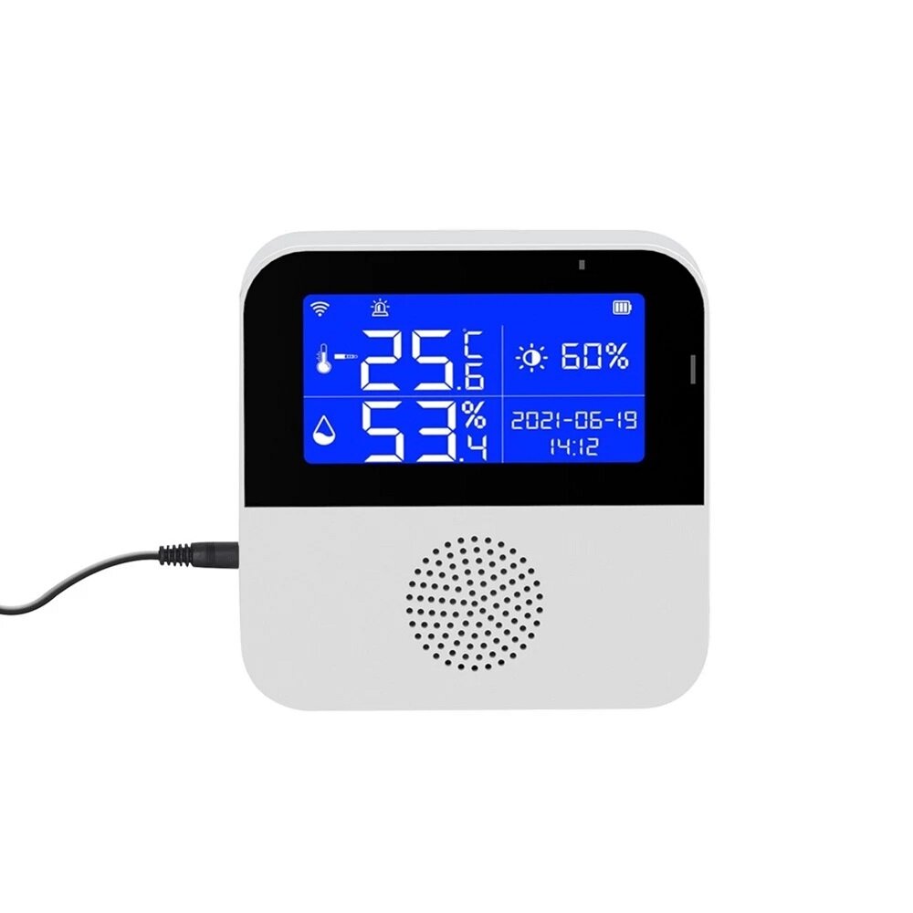 Tuya WIFI Intelligent Temperature Humidity Sensors Time Date Display Mobilephone APP Remote Monitori