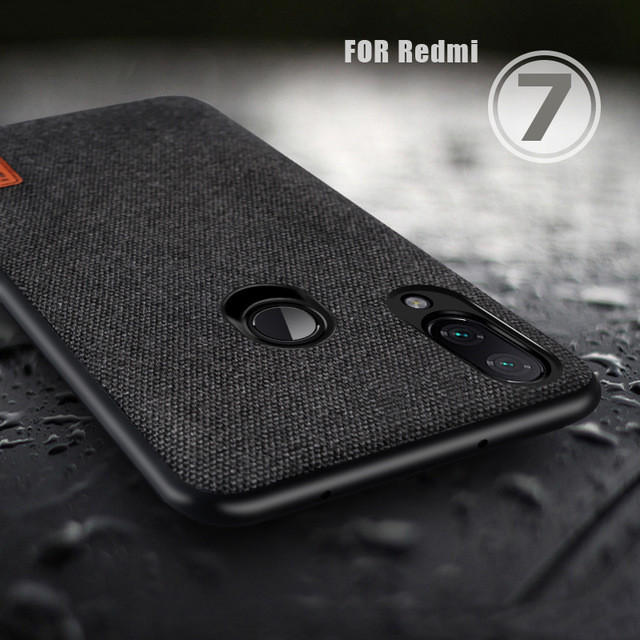 

Bakeey Luxury Fabric Splice Soft Silicone Edge Shockproof Protective Case For Xiaomi Redmi 7 / Redmi Y3 Non-original