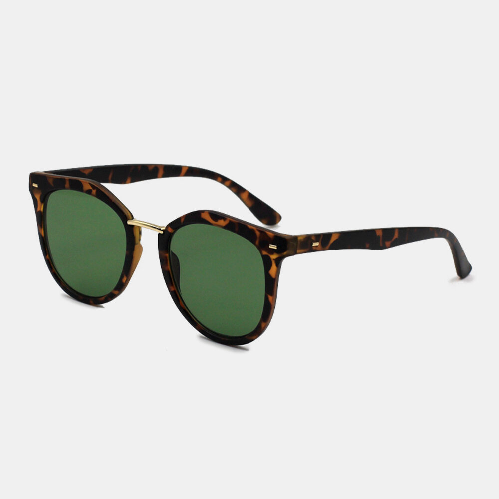 Unisex Tortoiseshell Square Full Frame Fashion Casual UV Protection Sunglasses