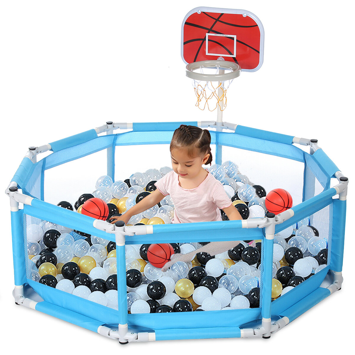 Opvouwbare draagbare babybox Vierkant Kinderen Peuter Kinderen Veiligheidshek Indoor Outdoor Play Pe