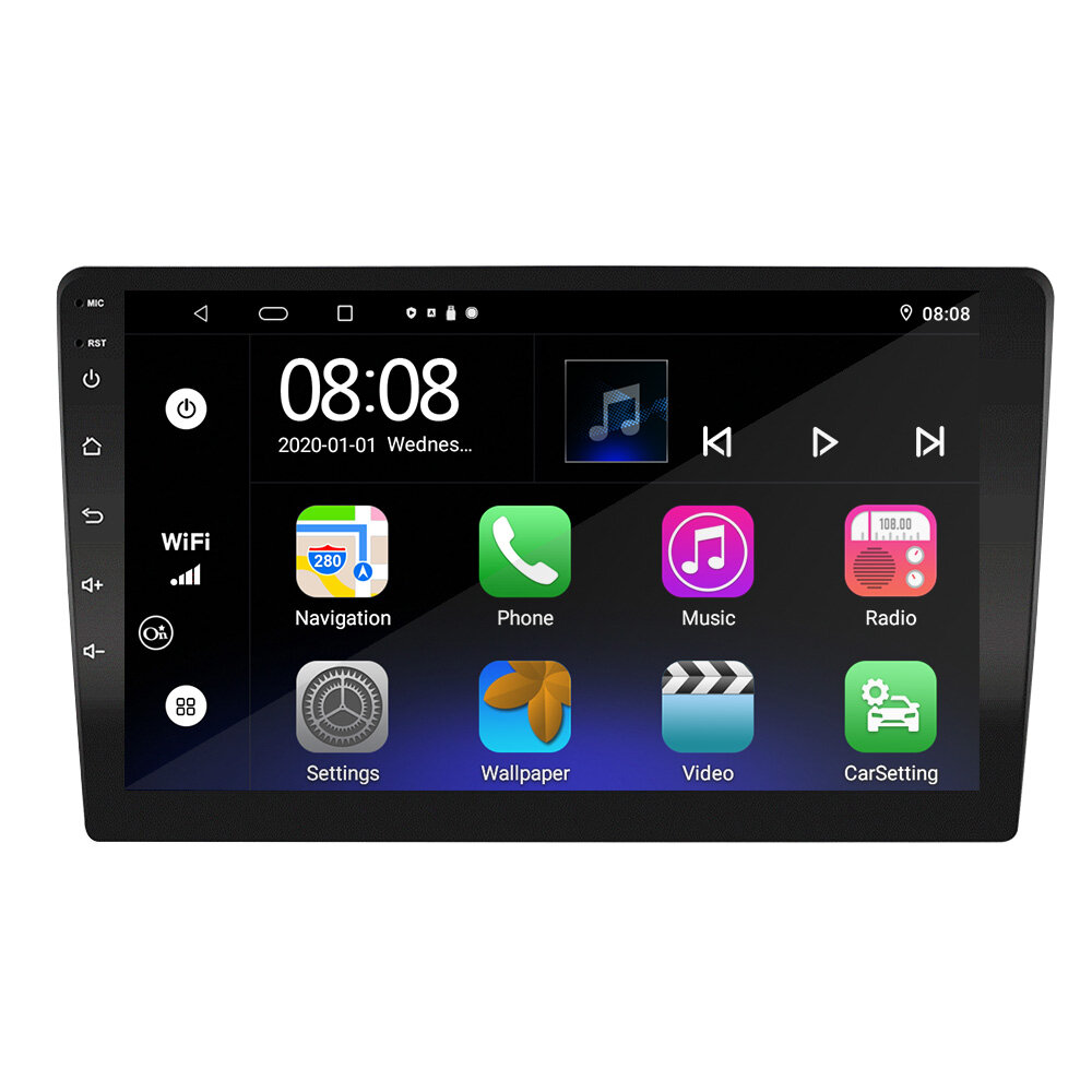 9 Inch/10.1 Inch 2 DIN for Android 10.0 Car Stereo Radio MP5 Player 8 Core 4G+64G 1024×600 2.5D Screen GPS bluetooth USB FM Carplay