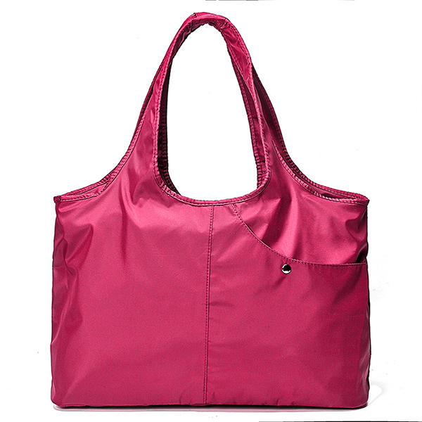 Image of Frauen Nylon Handtasche Solide Tragbare Handtasche Multi Taschen Einkaufstasche