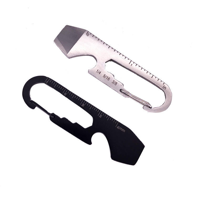 Zestaw narzędzi IPRee® 5 w 1 do breloków EDC z nierdzewnej stali z otwieraczem do butelek, kluczem, skalą, nożem