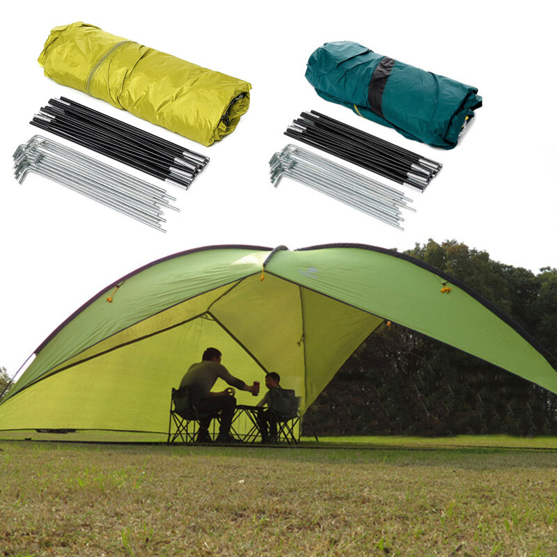 480cm 210T Polyester Triangle Shelter RV Travel Tent UV Waterproof Canopy Beach Camping Tent with Storage Bag Outdoor