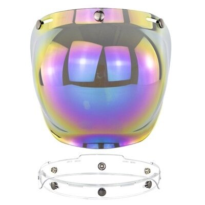 CYCYLEGEAR Bubble Shield Helmet Lens For Half Retro Flying Helmet Tri-buckle Lens With Transparent Frame