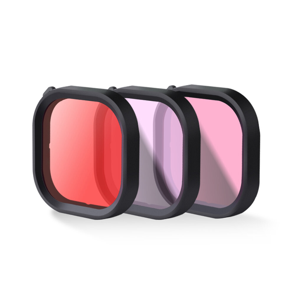 Rood / paars / roze waterdichte duikfilterlens voor GoPro9 sportcamera