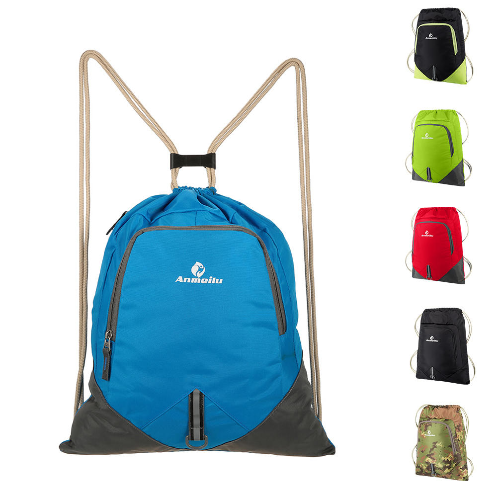 ANMEILU 12L Foldable Drawstring Backpack Ultralight Outdoor Travel Waterproof Folding School Bag