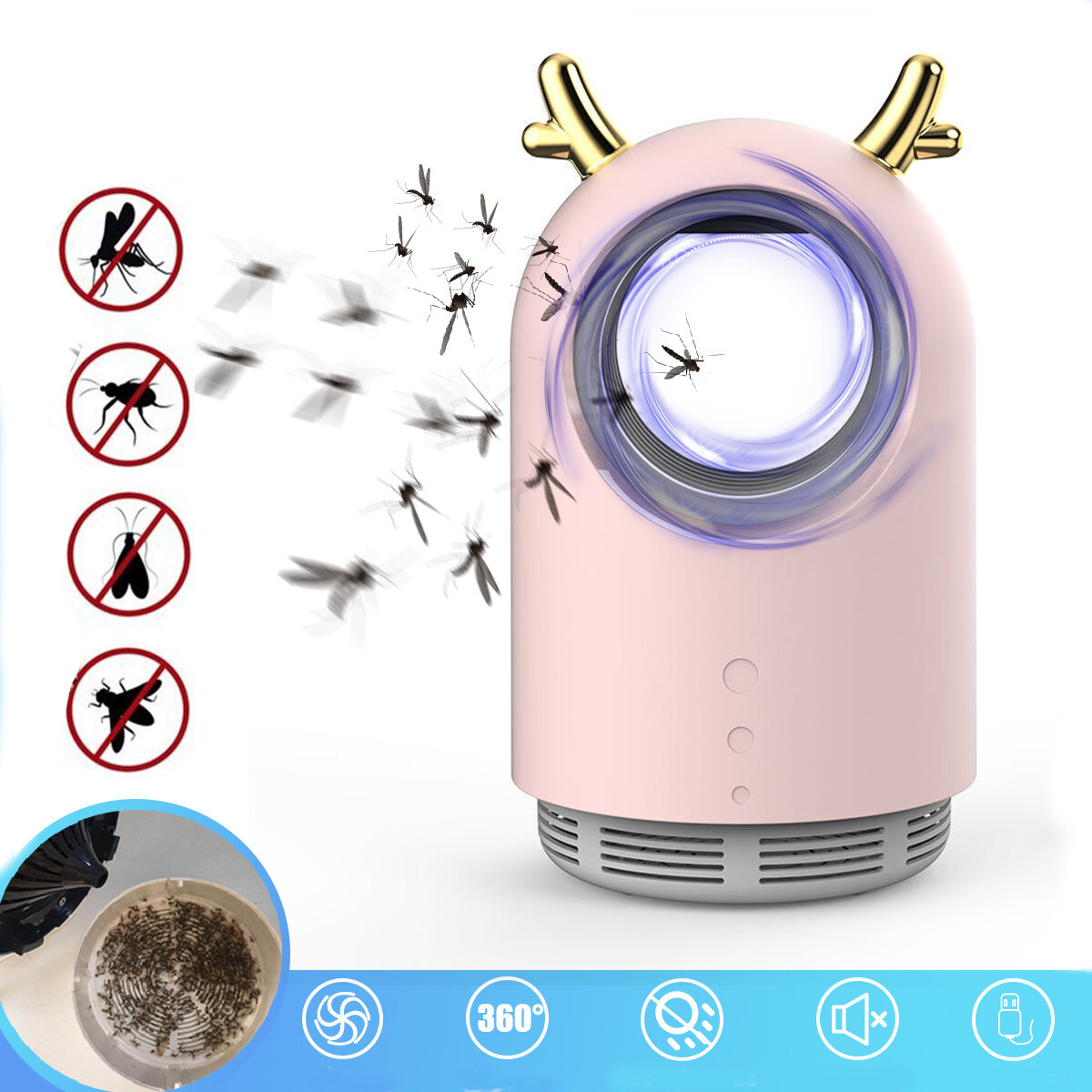 USB Electric Mosquito Killer Trap Lamp LED Insect Repellent Light Bug Zapper for Home Camping