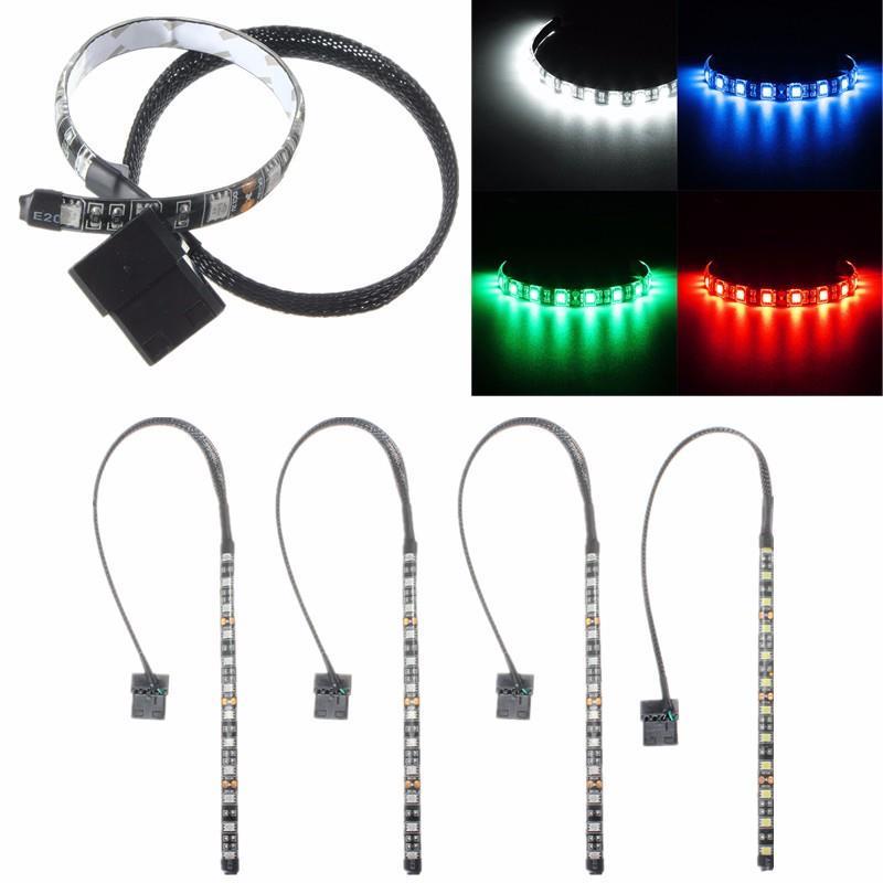 Waterproof Flexible Neon Adhesive LED Strip Light for PC Computer Case 12V 4 Pin