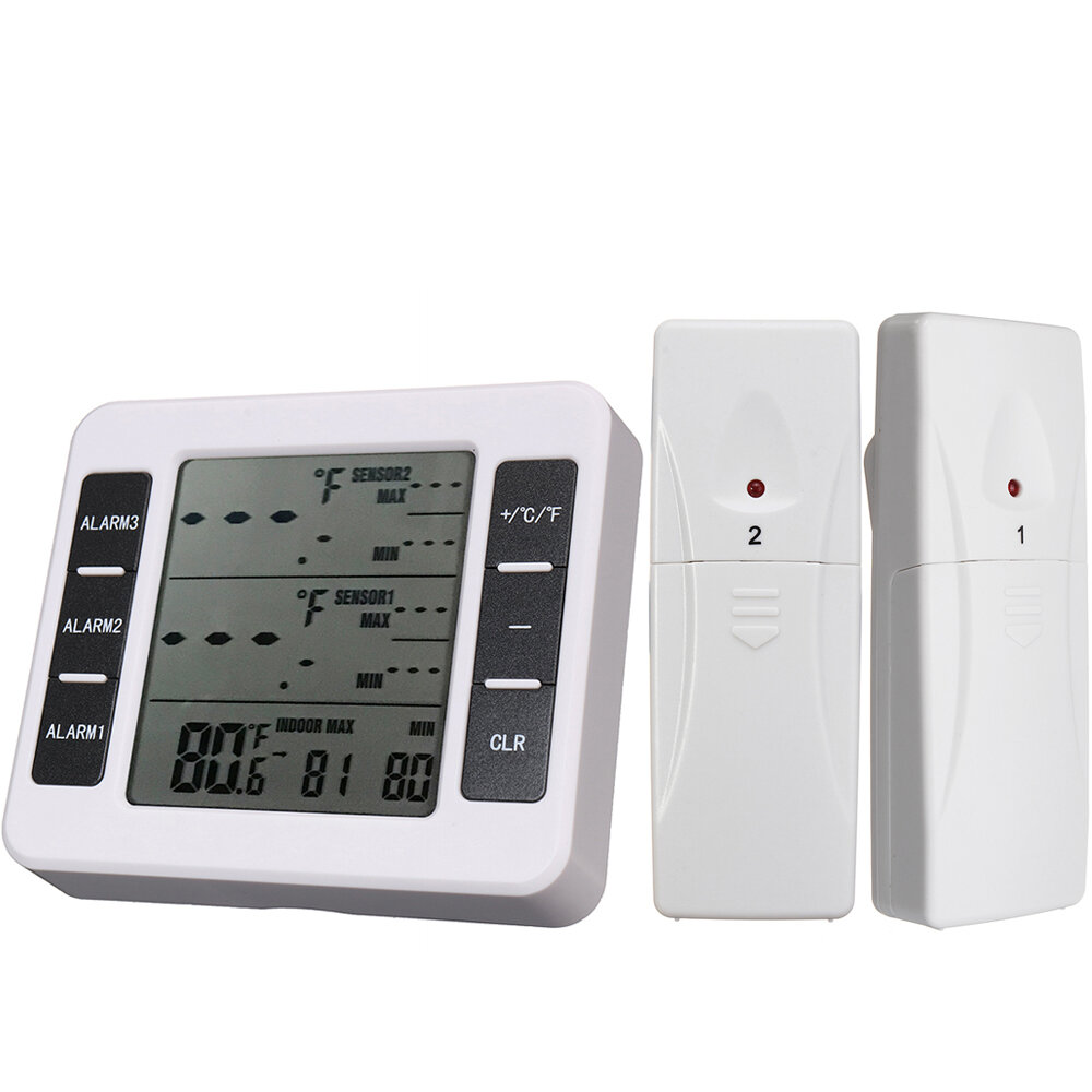 

High Accuracy 433MHz Thermometer with Smart Alarm Function Indoor and Outdoor Temperature Range LCD Display Energy Effic