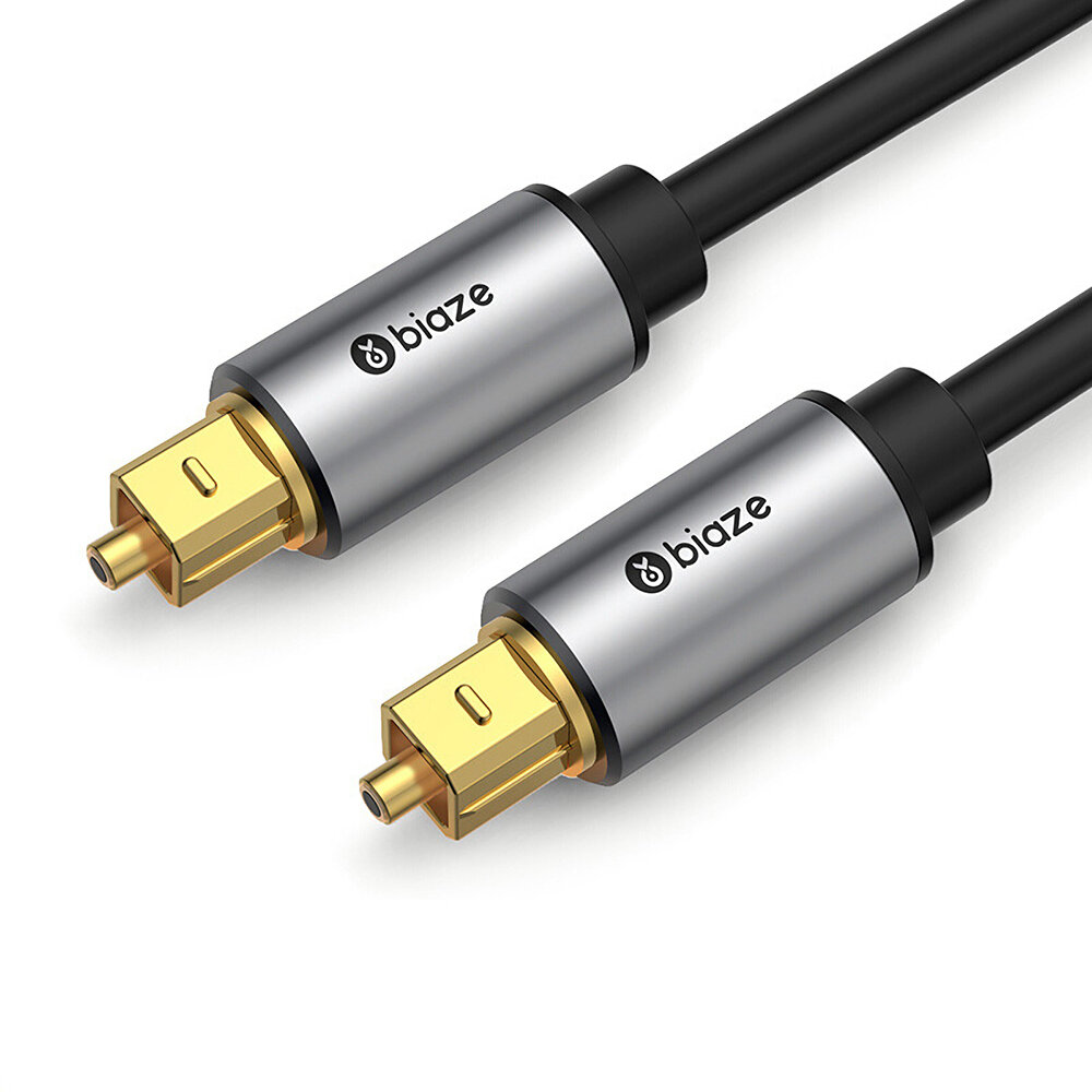 Biaze HX36 Digital Optical Audio Cable Toslink Male to Male Cable Cord Gold Plated Audio Connection Cable for Sound DVD