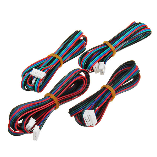 Câble de moteur pas à pas FLSUN® 4 pièces 1M 4 broches Nema 17 Compatible avec la série MKS pour imprimante 3D