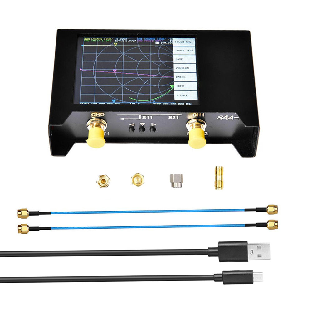 

LZSAA-2 V2 Векторный анализатор цепей, 50 кГц-3 ГГц, 2,8 дюймов Цифровой Nano Тестер цепей цепей MF HF VHF UHF USB Logic