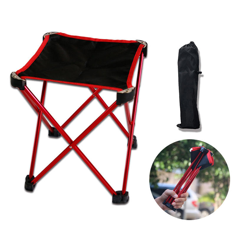 Outdoor Portable Folding Chair Aluminum BBQ Beach Seat Stool Max Load 90kg Camping Picnic
