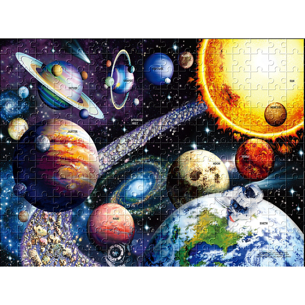 1000Pcs Jigsaw Puzzles Space Puzzles Solar System Planets Puzzles Cosmic Galaxy Puzzles Fun Family G