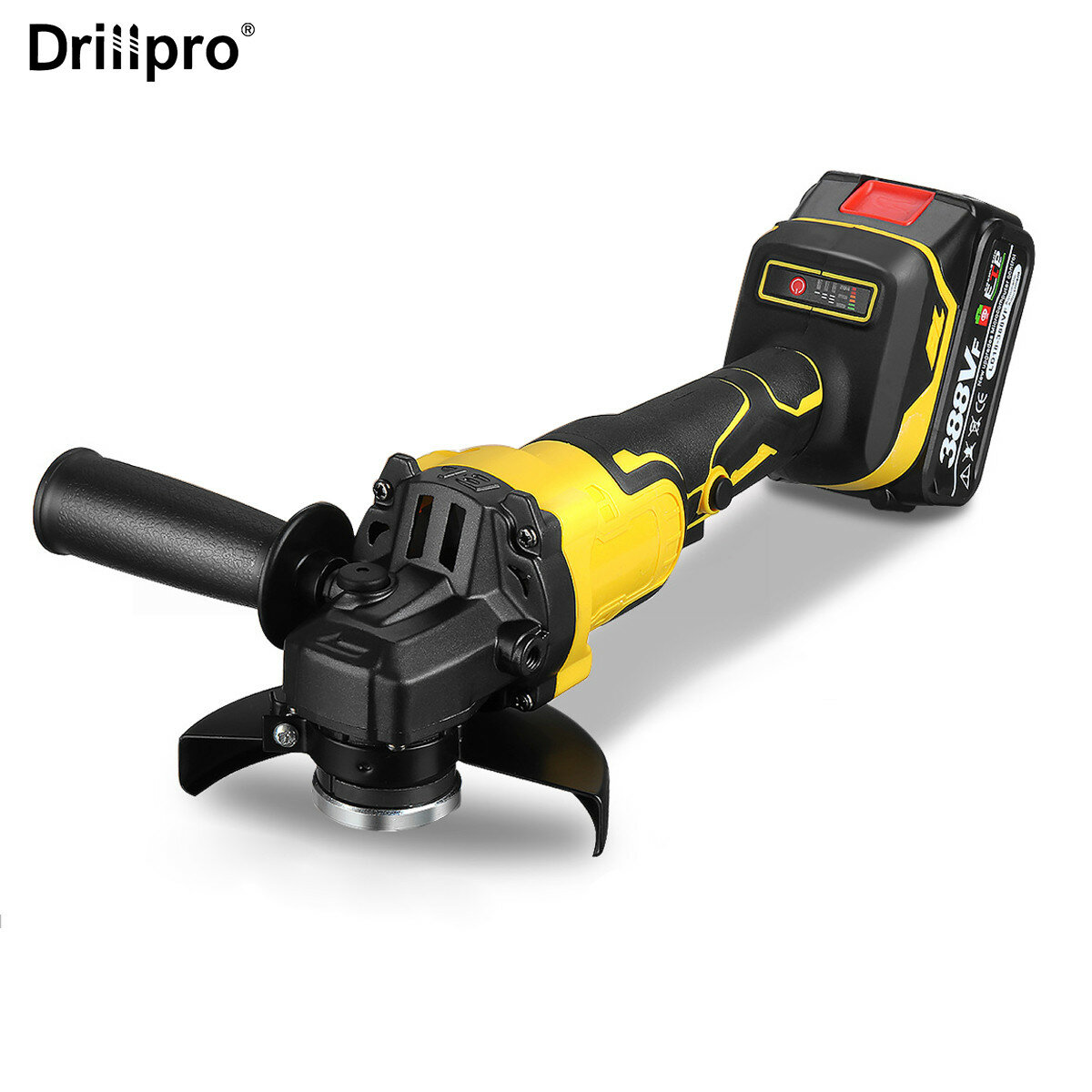 

Drillpro 388VF 1280W 8500rpm 3 gears 125mm Brushless Lithium Electric Angle Grinder for Makiita 18V Battery