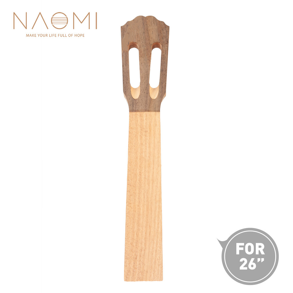 NAOMI Classical Mahogany 26 inch Tenor Ukulele Neck Rosewood Wave Shape Head Ukulele Parts