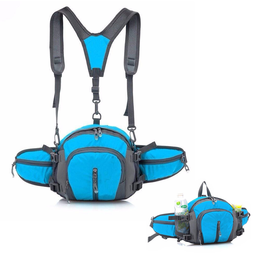 5 az 1-ben kerékpáros derék táska Többfunkciós légáteresztő kerékpáros hátizsák kemping hegymászás futó sport