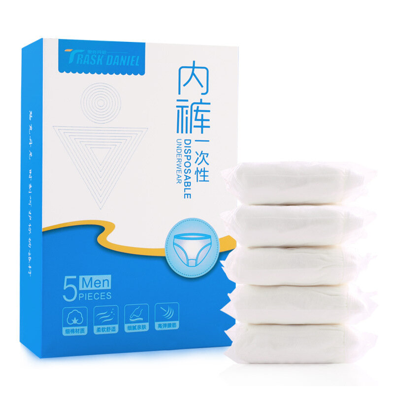 IPRee® 5Pcs/Set Pure Cotton Travel Portable Disposable Underwear Men Women