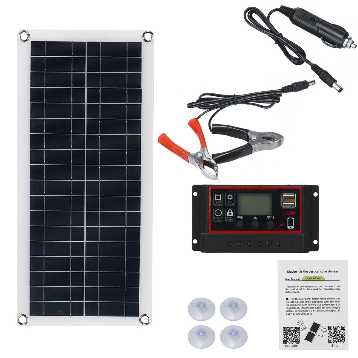 30W Solar Panel 12V Battery Charger 100A z EU za $29.74 / ~133zł