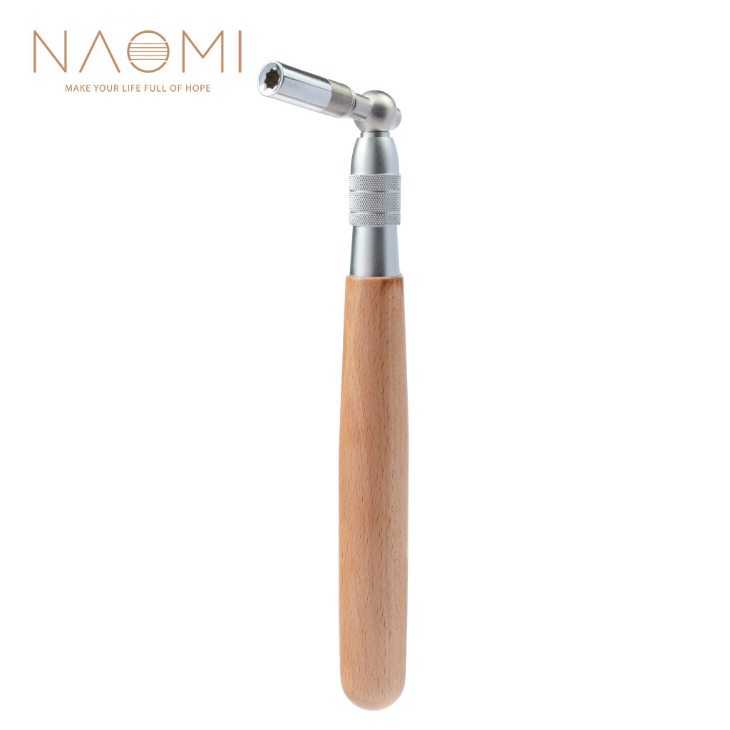 

NAOMI Professional Piano Wrench Maple Wood Handle Stainless Steel Hammer Tuner Tools Piano Tuning Tool