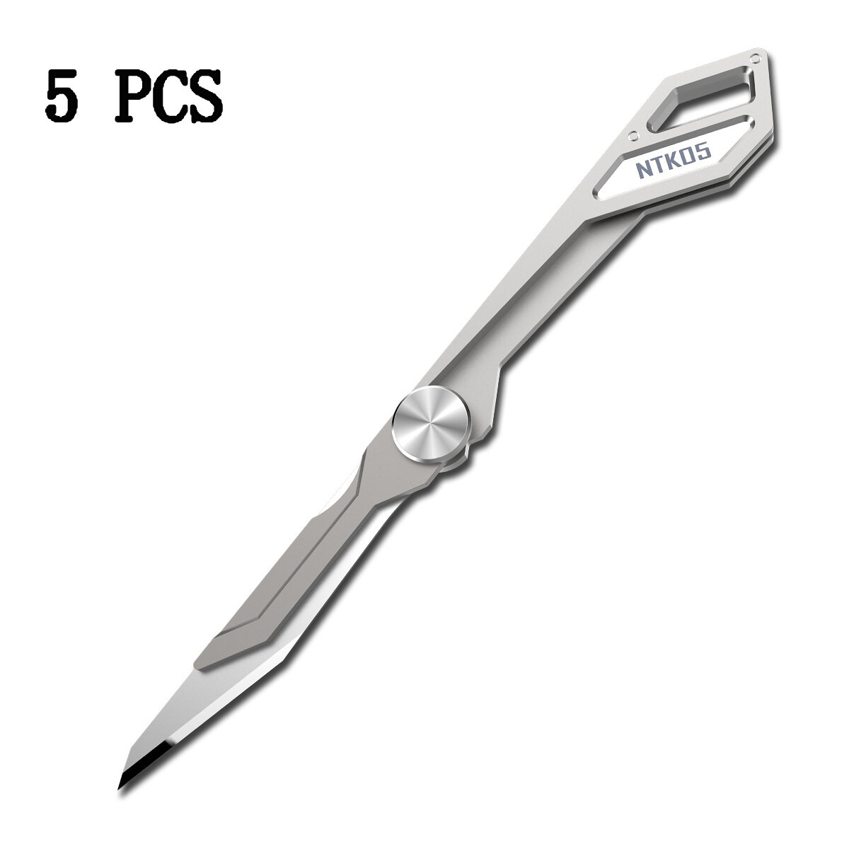 5 PCS NITECORE NTKO5 97mm TC4 Nóż Tytanowa stopa Ultralekki Składany Nóż EDC Brelok do kluczy Nóż kieszonkowy