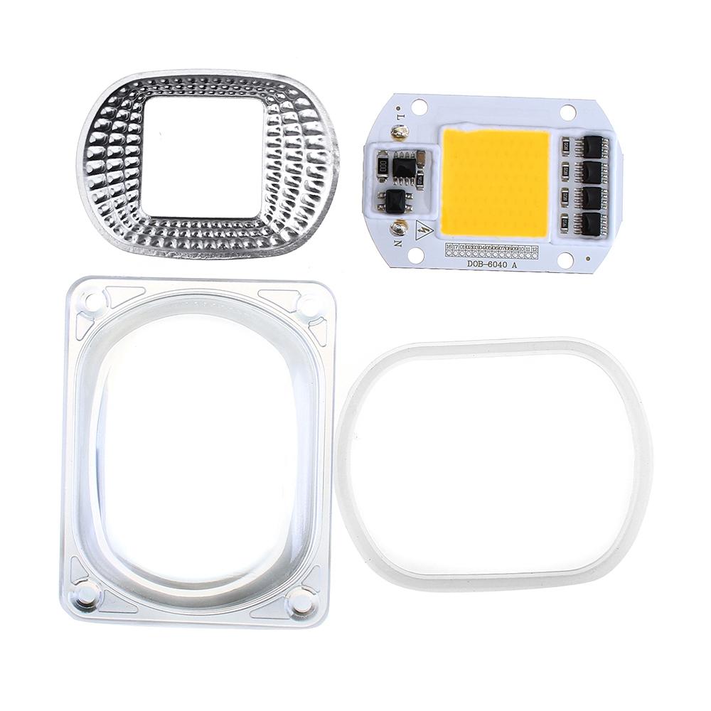 

5шт высокой мощности 50 Вт теплый белый LED УДАРА световой чип с Объектив для DIY прожектор AC220V