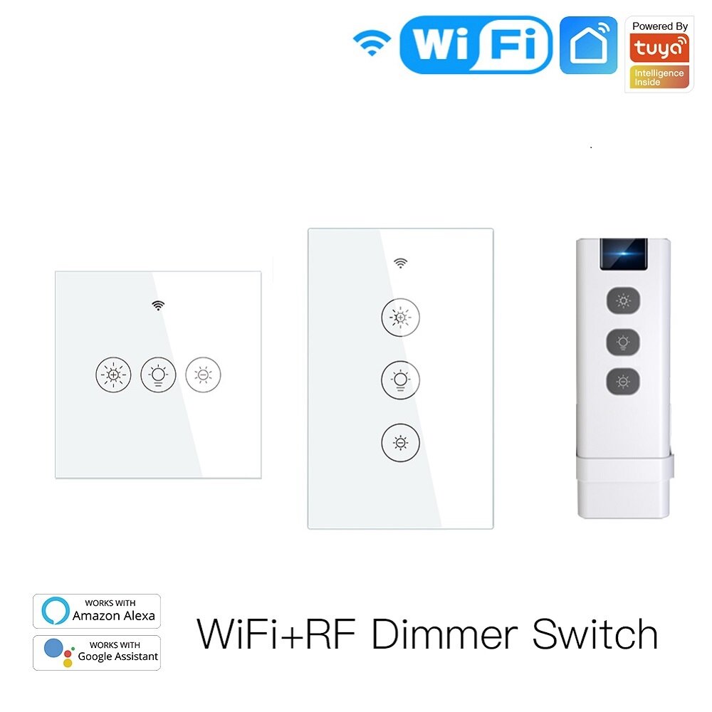 MoesHouse WiFi RF Smart Light Dimmer Switch 2/3Way Muilti-Control Smart Life/Tuya APP Control Works with Alexa Google Vo