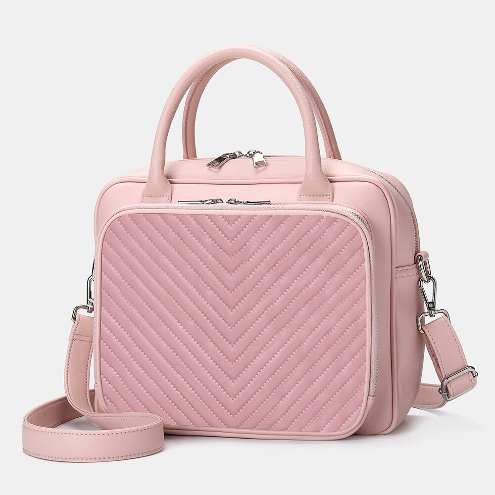 Women Designer Striped Laptop Bag Crossbody Bag Handbag
