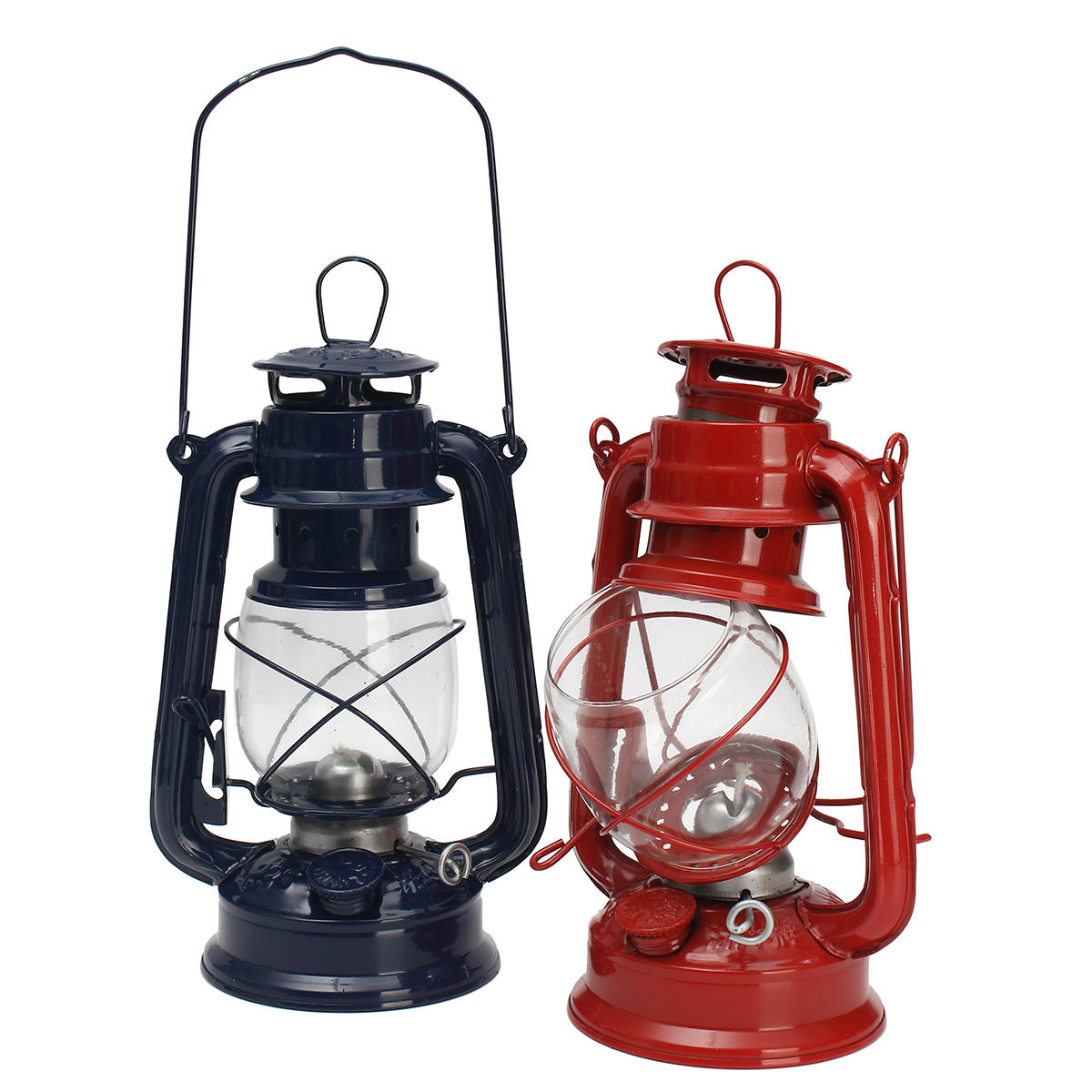 Vintage Oil Lamp Lantern Kerosene Light Camping Outdoor Lantern With Cover 
